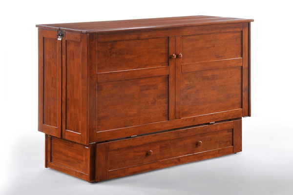 cabinet bed cherry finish